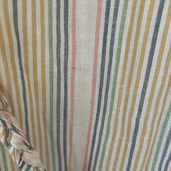 Marine Layer Womans size XS Laney Mini Dress Beachy Stripe Beige Linen Blend - Picture 11 of 12